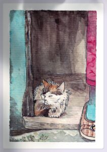 gatto-porta-watercolor